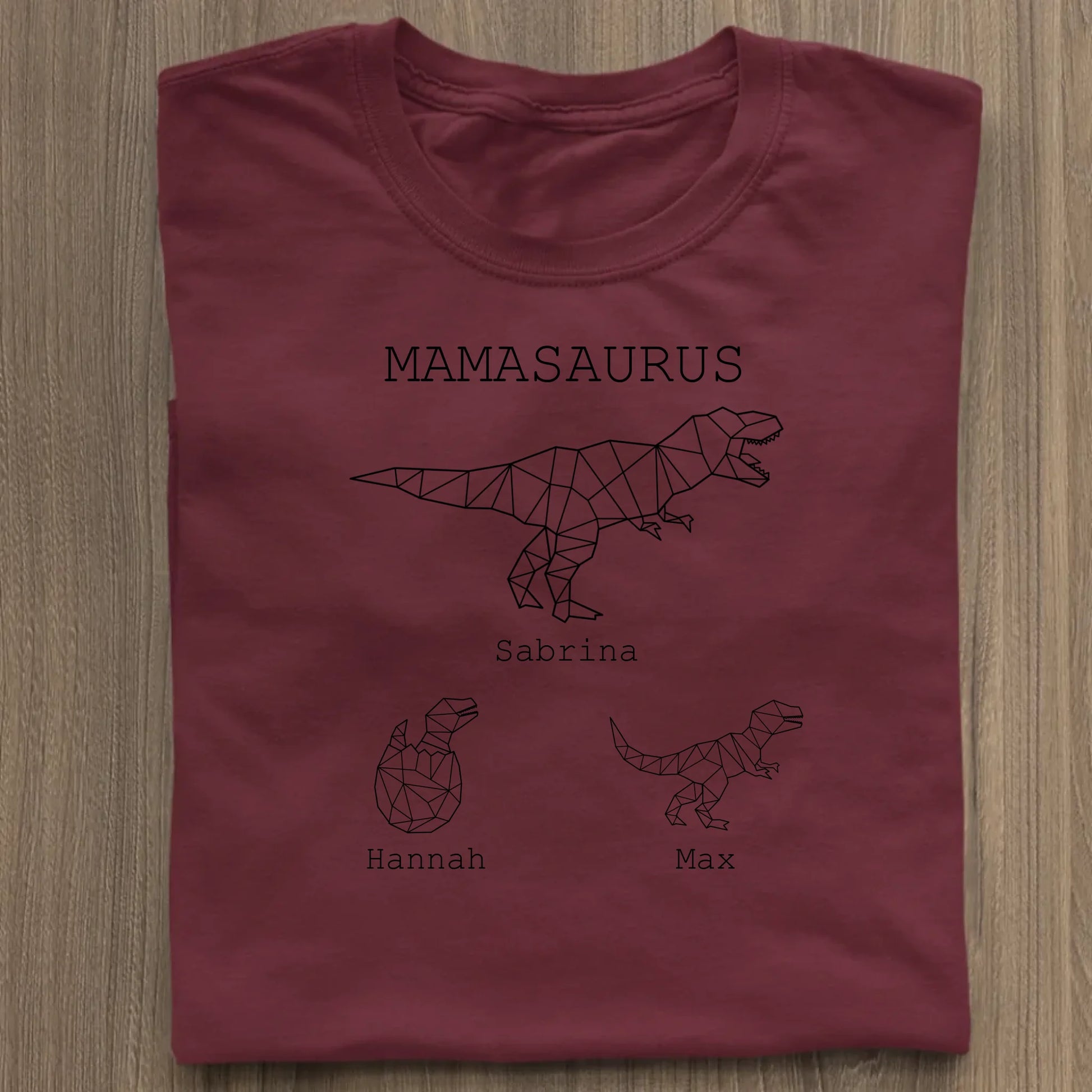 Mamasaurus - Bio Damen Shirt *personalisierbar (mit Namen)* Stella Muser Shirt ST ST Burgundy