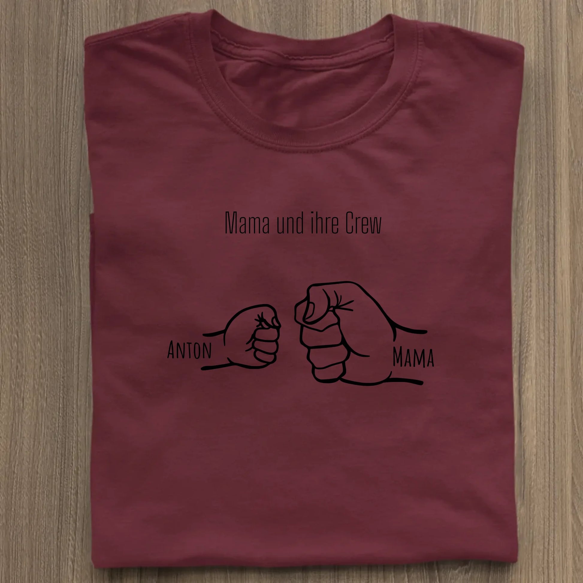 Mama und ihre Crew - Bio Damen Shirt *personalisierbar* Stella Muser Shirt ST ST Burgundy