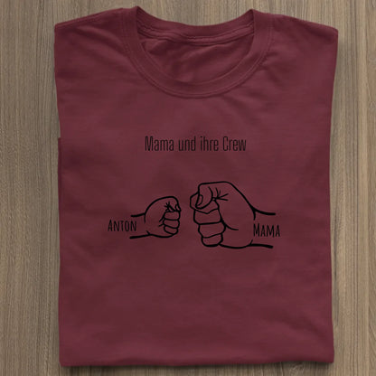 Mama und ihre Crew - Bio Damen Shirt *personalisierbar* Stella Muser Shirt ST ST Burgundy