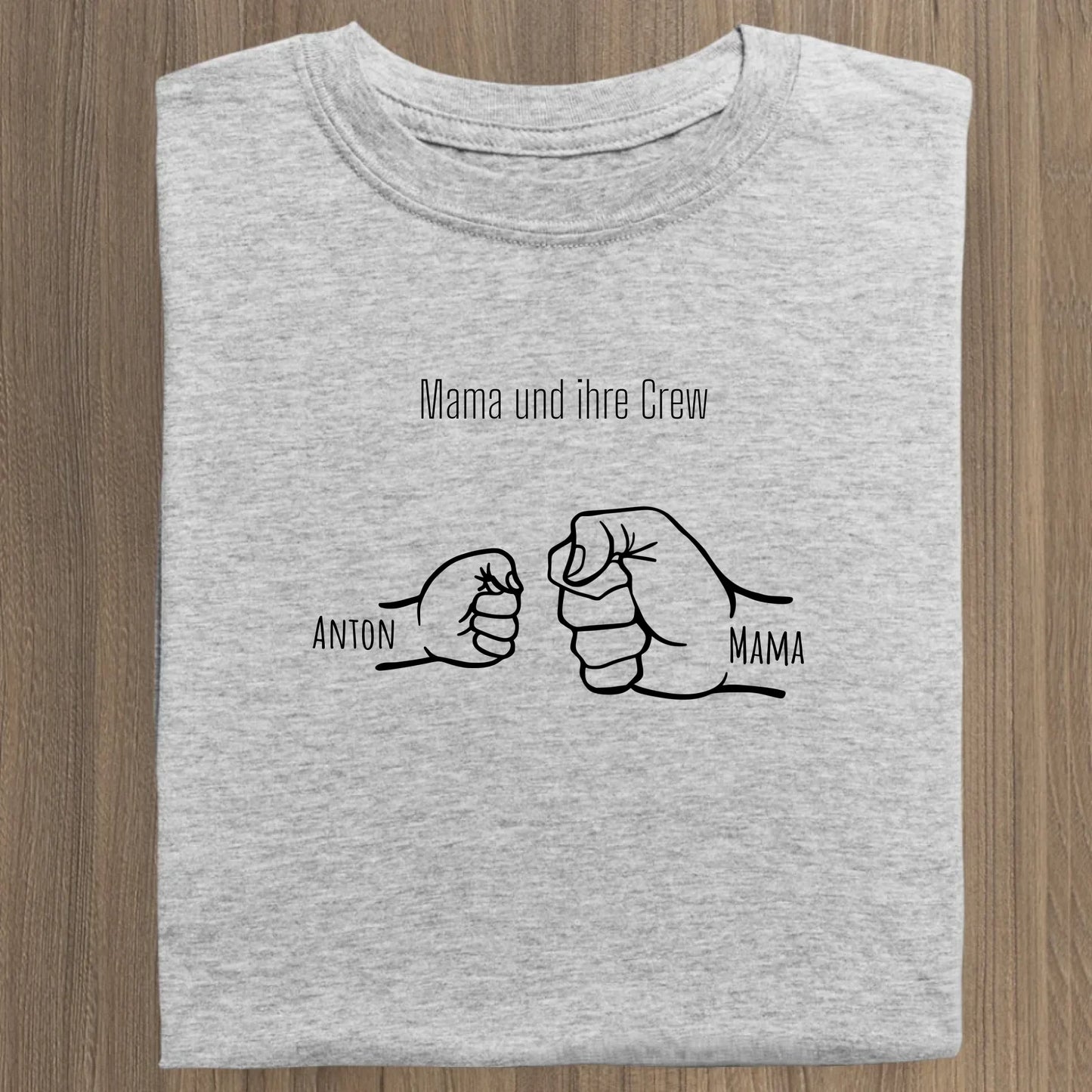 Mama und ihre Crew - Bio Damen Shirt *personalisierbar* Stella Muser Shirt ST ST Heather-Grey