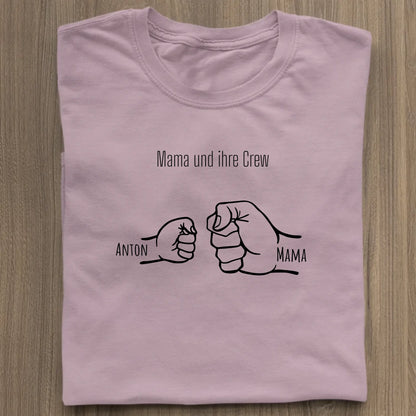 Mama und ihre Crew - Bio Damen Shirt *personalisierbar* Stella Muser Shirt ST ST Lilac-Dream