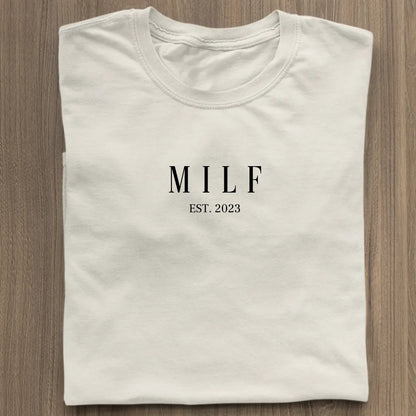 MILF - Premium Organic Shirt *personalisierbar* Stella Muser Shirt ST ST Natural-Raw
