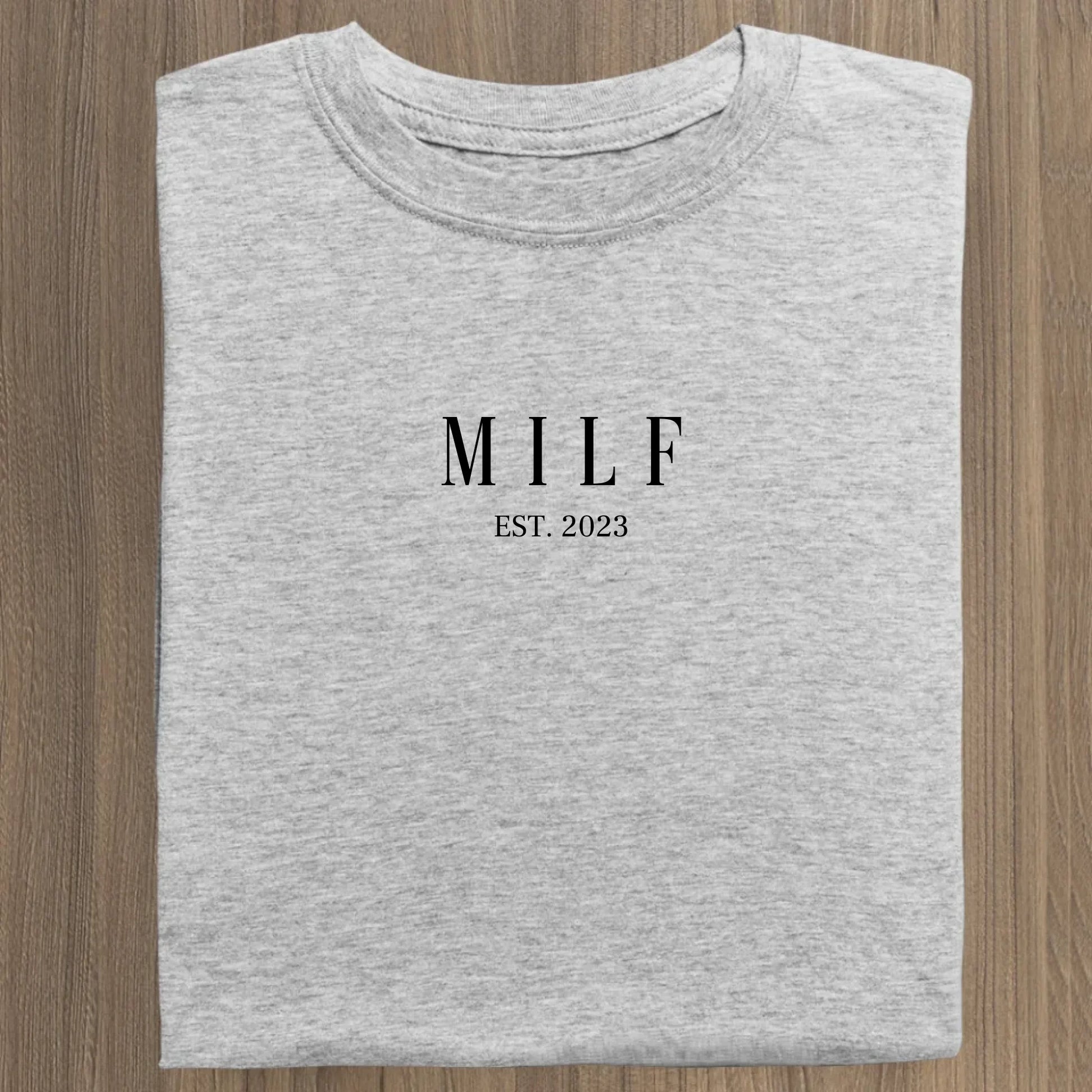 MILF - Premium Organic Shirt *personalisierbar* Stella Muser Shirt ST ST Heather-Grey