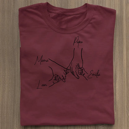Family Hands - Bio Damen Shirt *personalisierbar* Stella Muser Shirt ST ST Burgundy