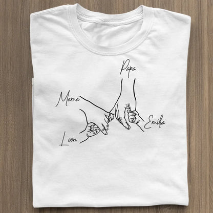 Family Hands - Bio Damen Shirt *personalisierbar* Stella Muser Shirt ST ST White