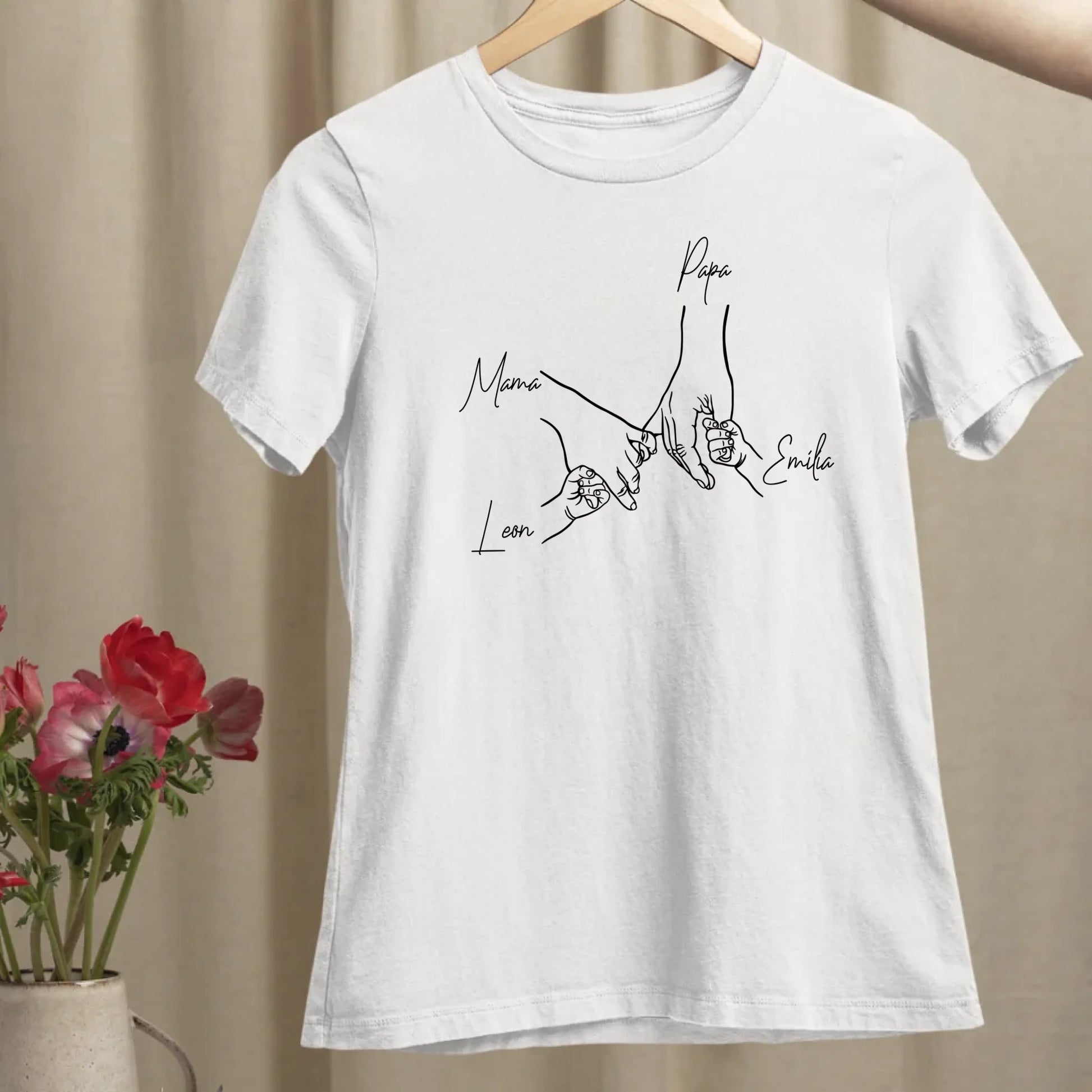 Family Hands - Bio Damen Shirt *personalisierbar*