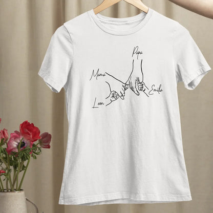 Family Hands - Bio Damen Shirt *personalisierbar*