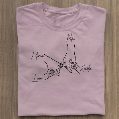 Family Hands - Bio Damen Shirt *personalisierbar* Stella Muser Shirt ST ST Lilac-Dream