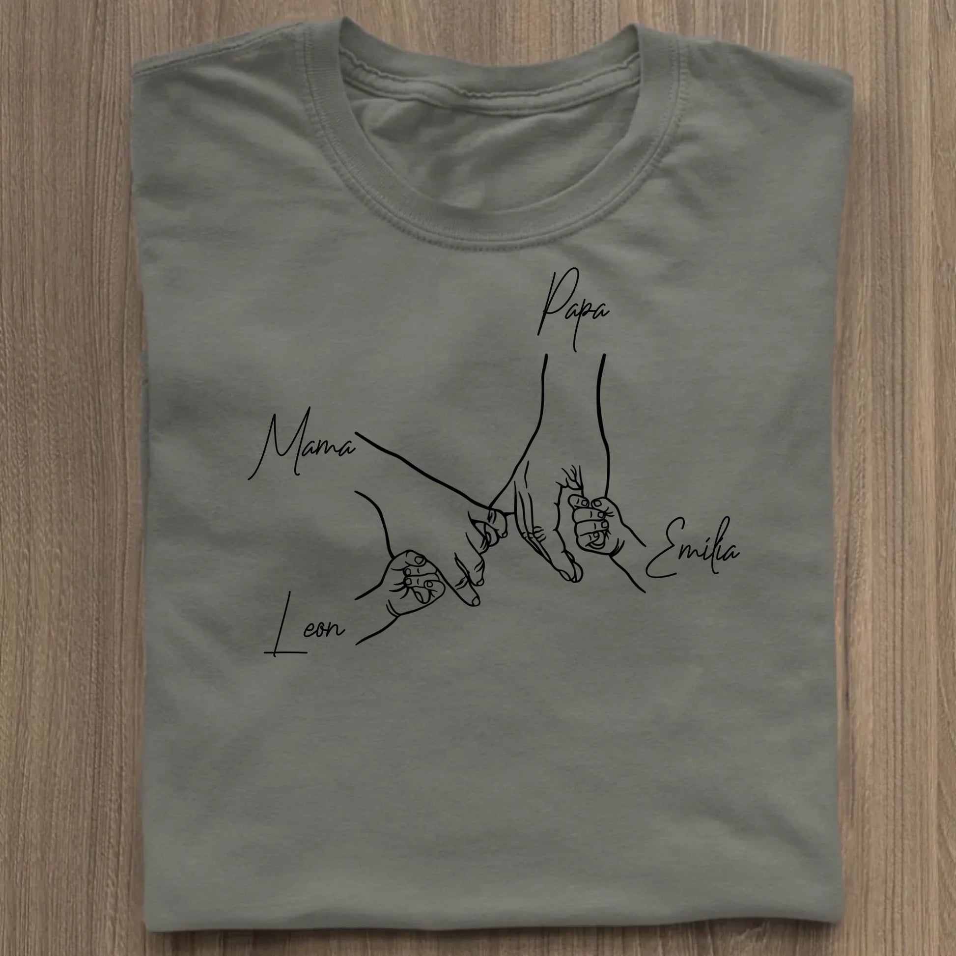 Family Hands - Bio Damen Shirt *personalisierbar* Stella Muser Shirt ST ST Khaki