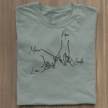 Family Hands - Bio Damen Shirt *personalisierbar* Stella Muser Shirt ST ST Green Bay