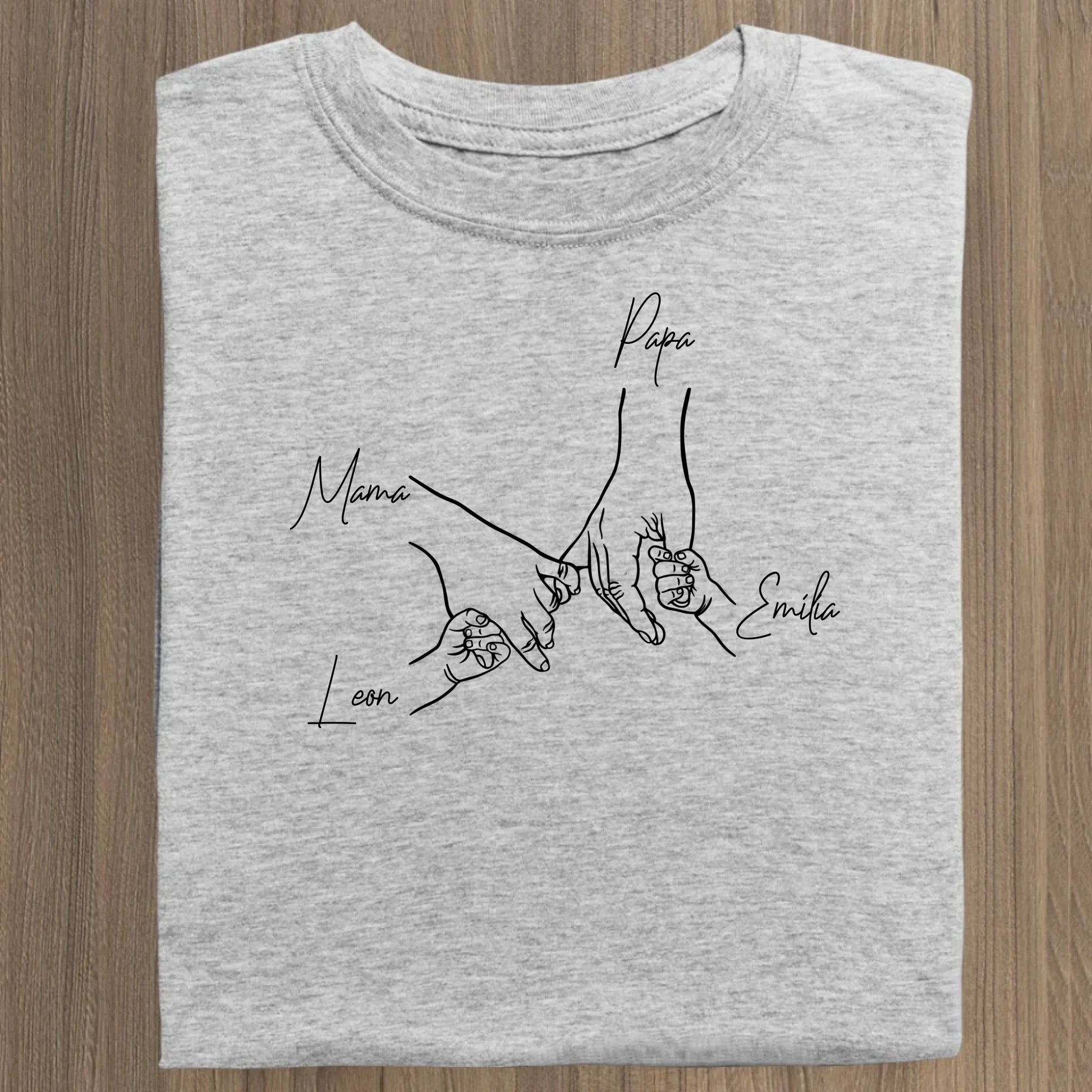 Family Hands - Bio Damen Shirt *personalisierbar* Stella Muser Shirt ST ST Heather-Grey