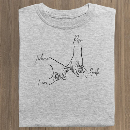 Family Hands - Bio Damen Shirt *personalisierbar* Stella Muser Shirt ST ST Heather-Grey