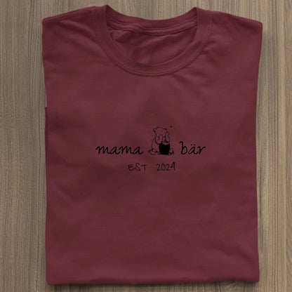 Mama Pu-Bär - Bio Damen Shirt *personalisierbar* Stella Muser Shirt ST ST Burgundy