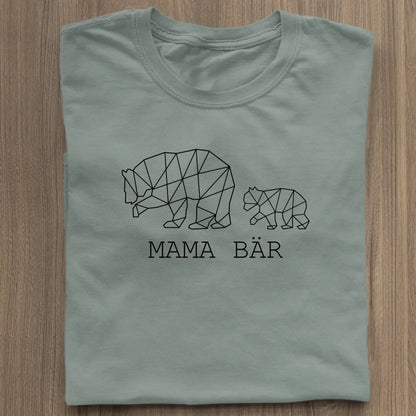Mama Bär - Bio Damen Shirt *personalisierbar (1-4 Kinder ohne Namen)* Stella Muser Shirt ST ST Green Bay