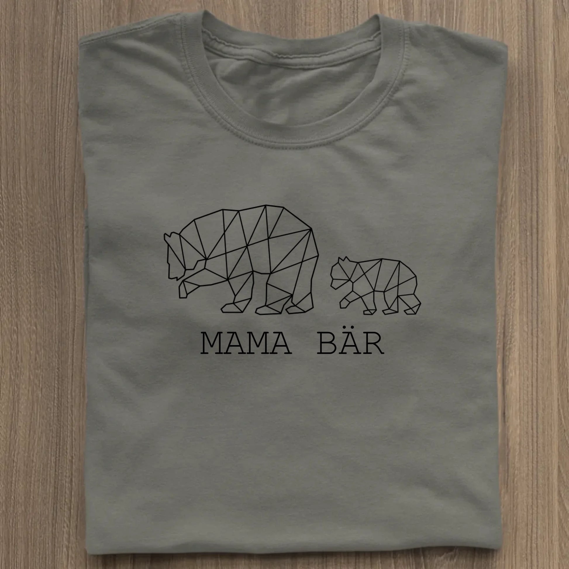 Mama Bär - Bio Damen Shirt *personalisierbar (1-4 Kinder ohne Namen)* Stella Muser Shirt ST ST Khaki