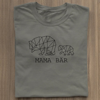 Mama Bär - Bio Damen Shirt *personalisierbar (1-4 Kinder ohne Namen)* Stella Muser Shirt ST ST Khaki