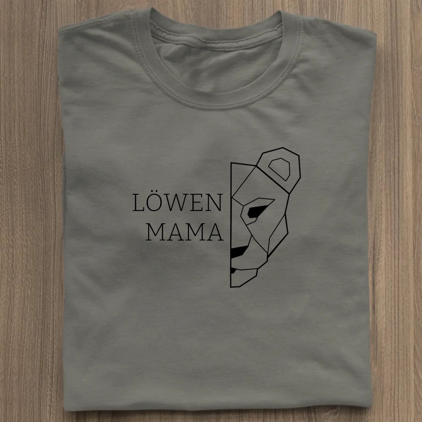 Löwen Mama - Bio Damen Shirt *personalisierbar (ohne Namen)* Stella Muser Shirt ST ST Khaki