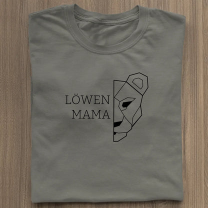 Löwen Mama - Bio Damen Shirt *personalisierbar (ohne Namen)* Stella Muser Shirt ST ST Khaki
