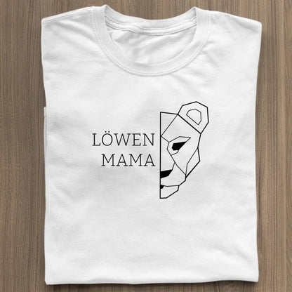 Löwen Mama - Bio Damen Shirt *personalisierbar (ohne Namen)* Stella Muser Shirt ST ST White