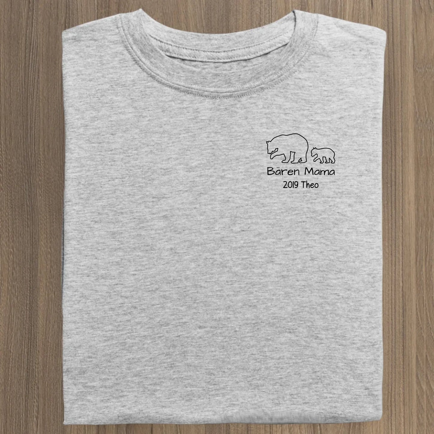 Bären Mama klein - Bio Damen Shirt *personalisierbar* Stella Muser Shirt ST ST Heather-Grey