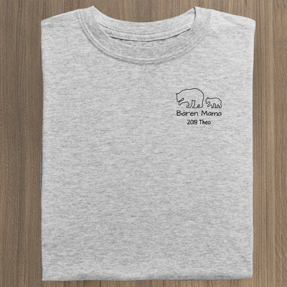Bären Mama klein - Bio Damen Shirt *personalisierbar* Stella Muser Shirt ST ST Heather-Grey