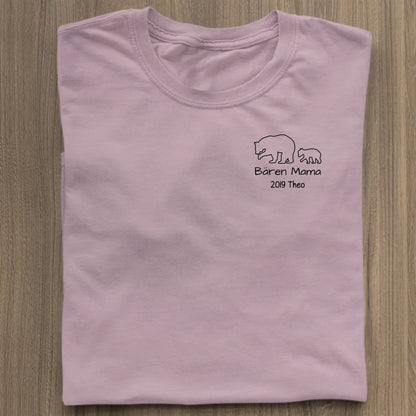 Bären Mama klein - Bio Damen Shirt *personalisierbar* Stella Muser Shirt ST ST Lilac-Dream
