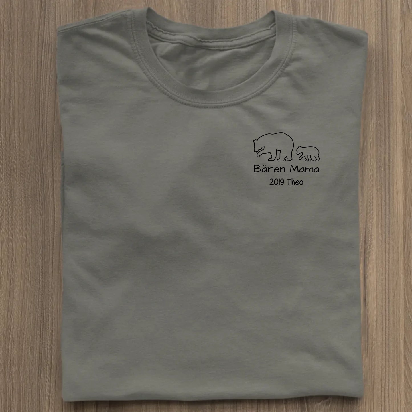 Bären Mama klein - Bio Damen Shirt *personalisierbar* Stella Muser Shirt ST ST Khaki