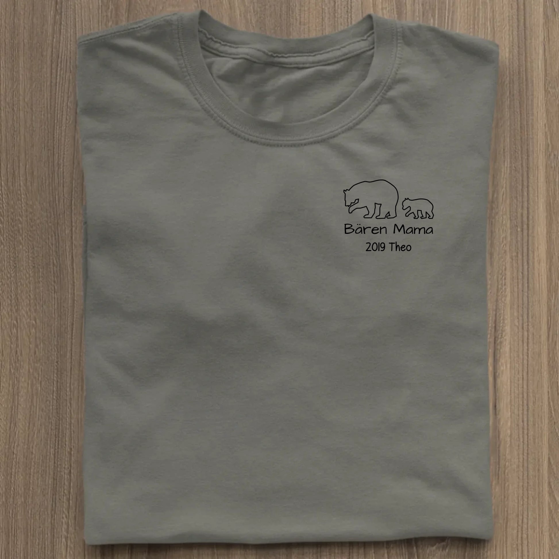 Bären Mama klein - Bio Damen Shirt *personalisierbar* Stella Muser Shirt ST ST Khaki