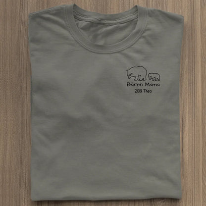 Bären Mama klein - Bio Damen Shirt *personalisierbar* Stella Muser Shirt ST ST Khaki