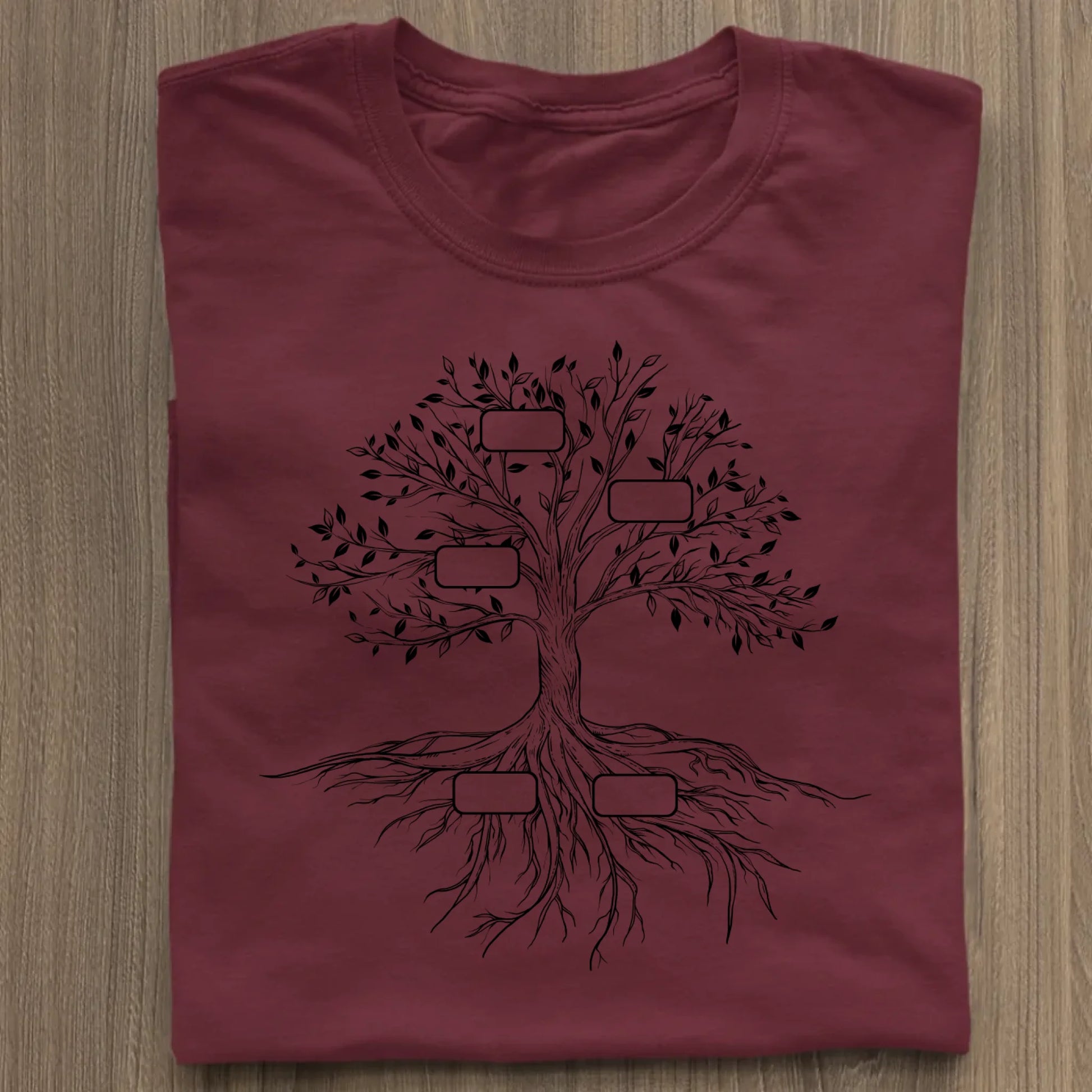 Family Tree - Bio Damen Shirt *personalisierbar* Stella Muser Shirt ST ST Burgundy
