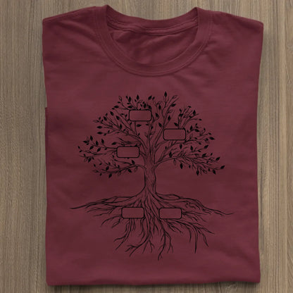 Family Tree - Bio Damen Shirt *personalisierbar* Stella Muser Shirt ST ST Burgundy