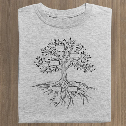 Family Tree - Bio Damen Shirt *personalisierbar* Stella Muser Shirt ST ST Heather-Grey