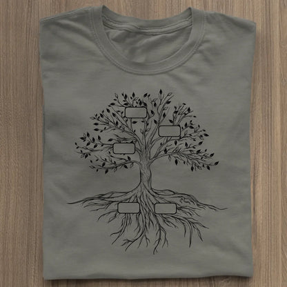 Family Tree - Bio Damen Shirt *personalisierbar* Stella Muser Shirt ST ST Khaki