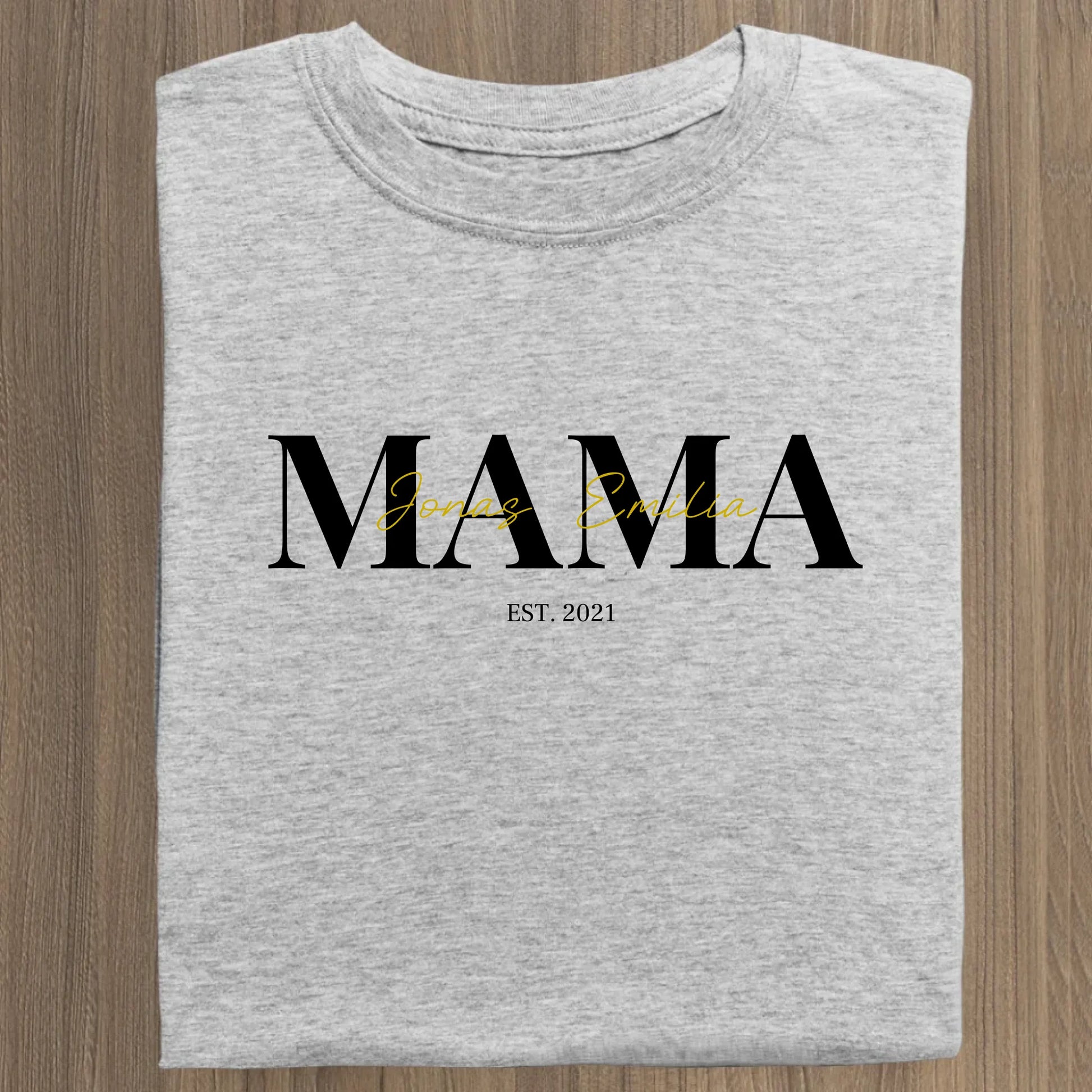 MAMA + Kids - Bio Damen Shirt *personalisierbar* Stella Muser Shirt ST ST Heather-Grey