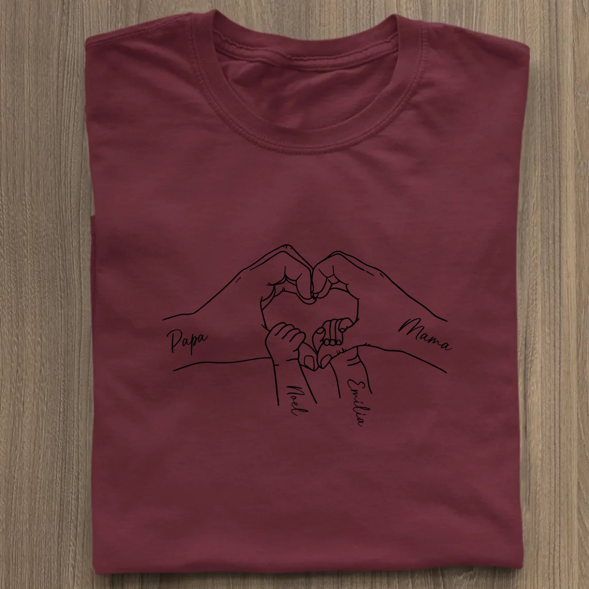 Family Love - Bio Damen Shirt *personalisierbar* Stella Muser Shirt ST ST Burgundy