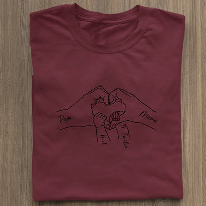 Family Love - Bio Damen Shirt *personalisierbar* Stella Muser Shirt ST ST Burgundy