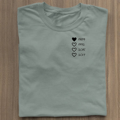 Family Hearts - Bio Damen Shirt *personalisierbar* Stella Muser Shirt ST ST Green Bay