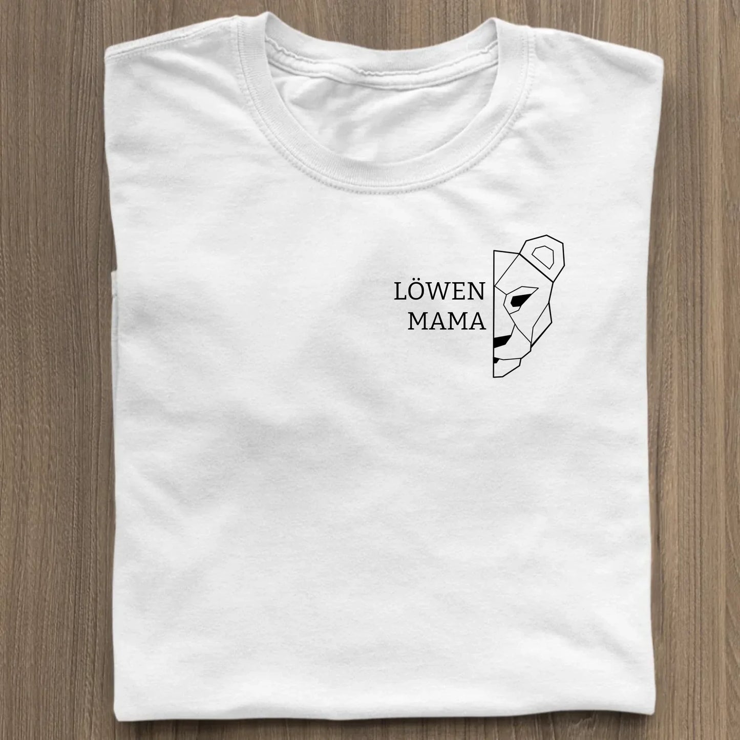 Löwen Mama Brusttasche - Bio Damen Shirt *personalisierbar (ohne Namen)* Stella Muser Shirt ST ST White
