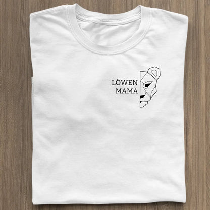 Löwen Mama Brusttasche - Bio Damen Shirt *personalisierbar (ohne Namen)* Stella Muser Shirt ST ST White