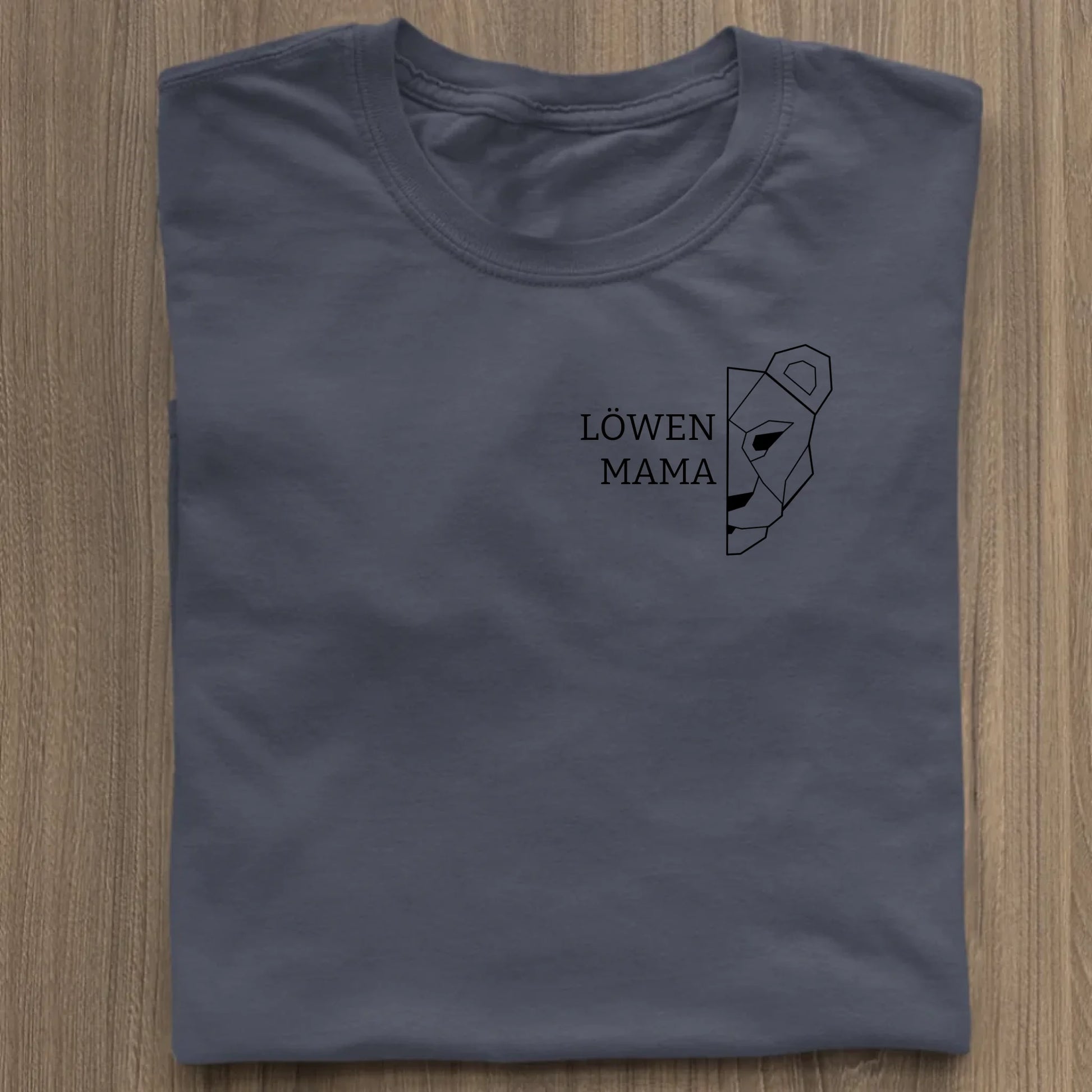 Löwen Mama Brusttasche - Bio Damen Shirt *personalisierbar (ohne Namen)* Stella Muser Shirt ST ST French Navy