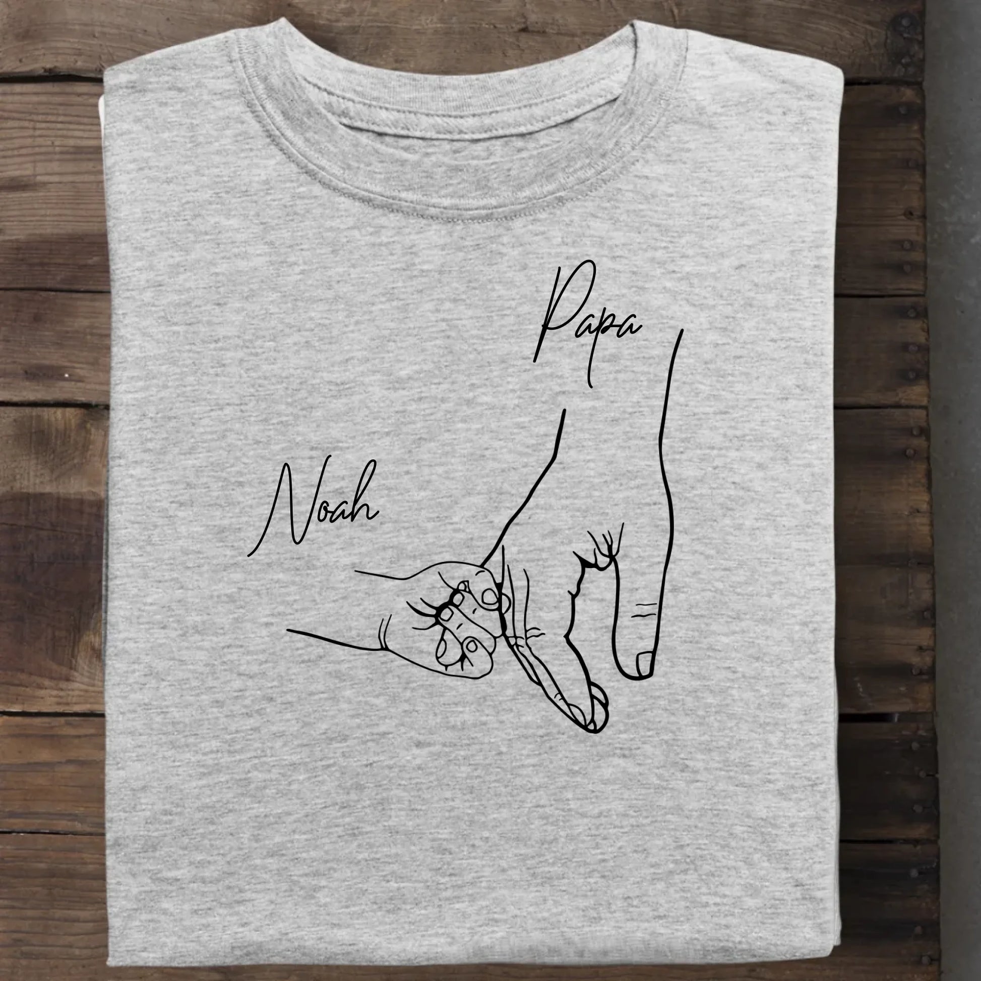 Hold my hand Dad - Bio Herren Shirt *personalisierbar* Creator T-Shirt 2.0 ST ST Heather-Grey