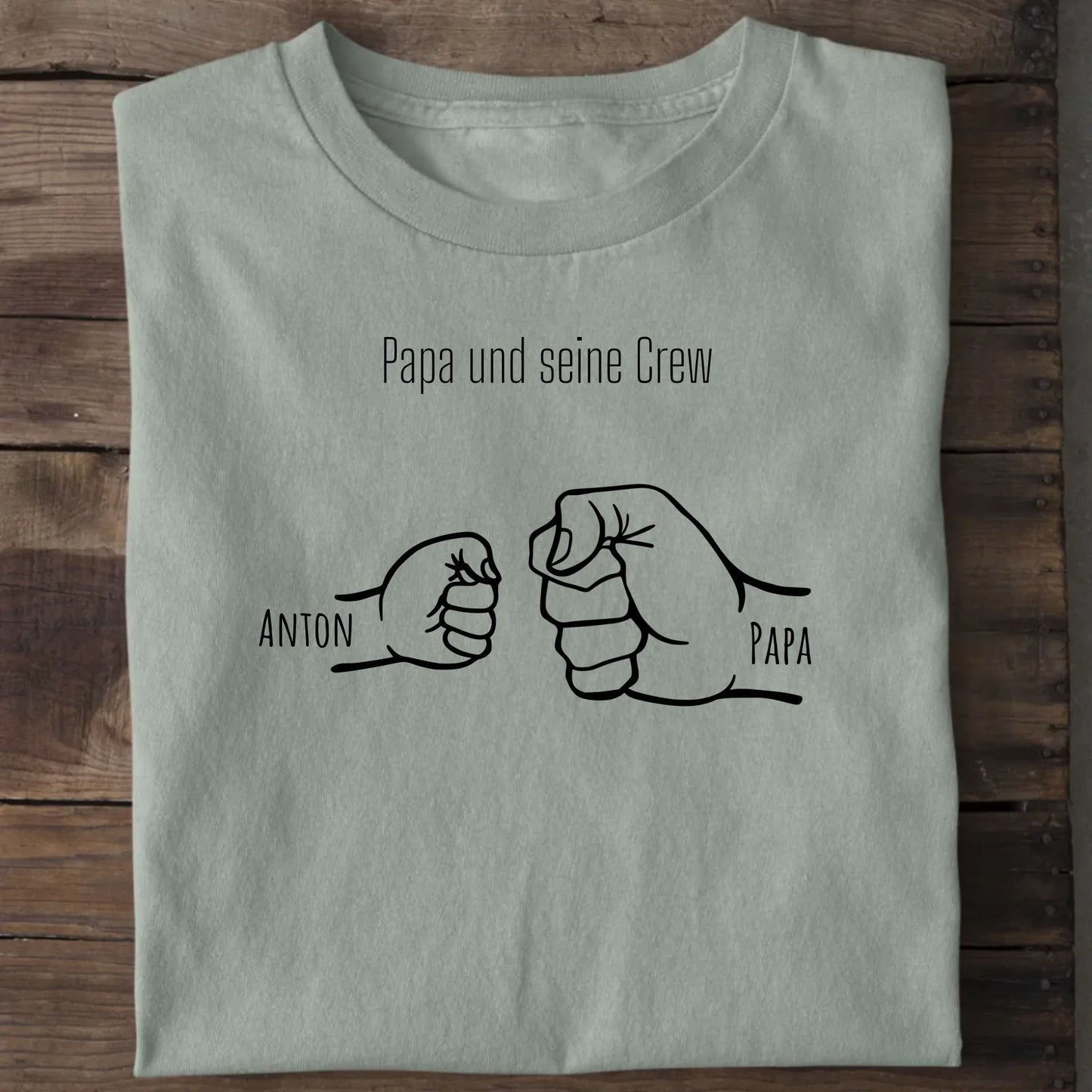 Papa und seine Crew - Bio Herren Shirt *personalisierbar* Creator T-Shirt 2.0 ST ST Aloe