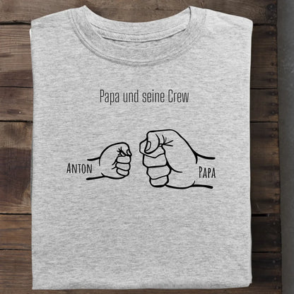 Papa und seine Crew - Bio Herren Shirt *personalisierbar* Creator T-Shirt 2.0 ST ST Heather-Grey