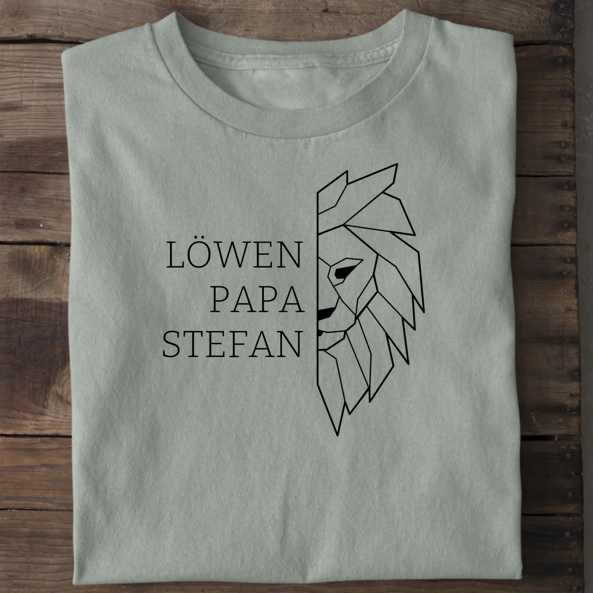 Löwen Papa - Bio Herren Shirt *personalisierbar (mit Namen)* Creator T-Shirt 2.0 ST ST Aloe