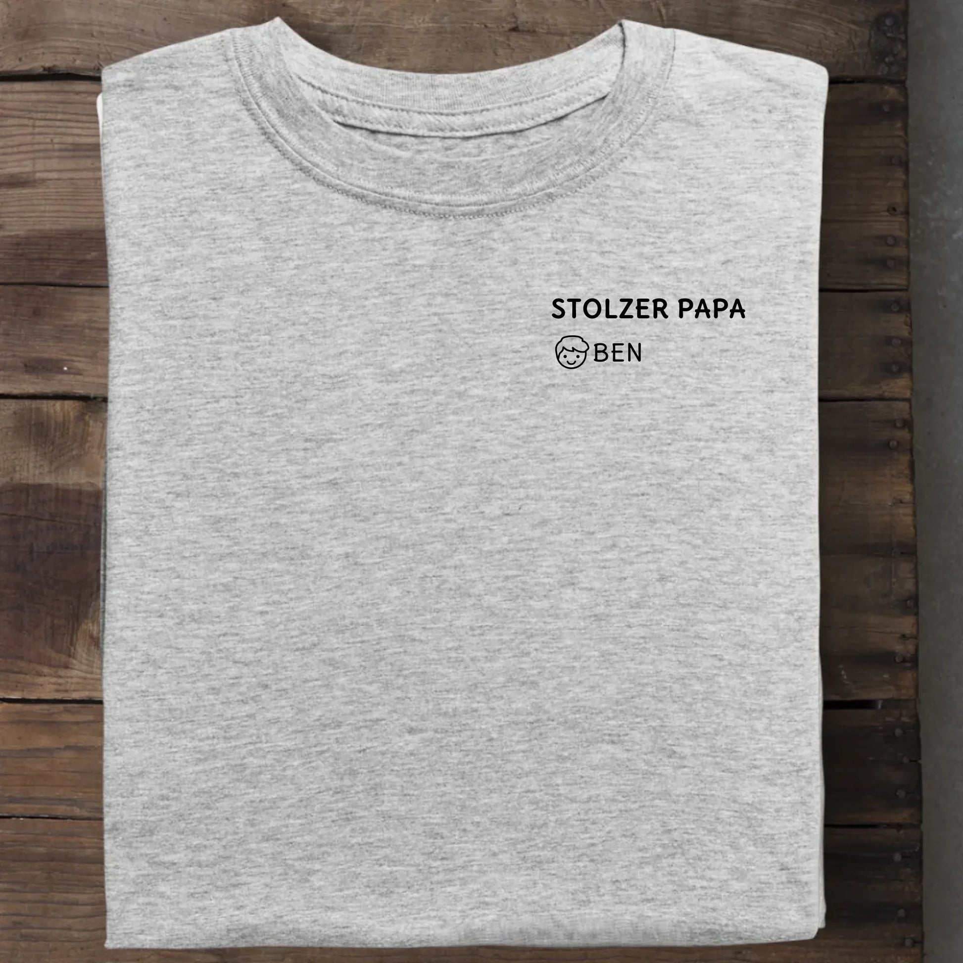 Stolzer Papa - Bio Herren Shirt *personalisierbar* Creator T-Shirt 2.0 ST ST Heather-Grey