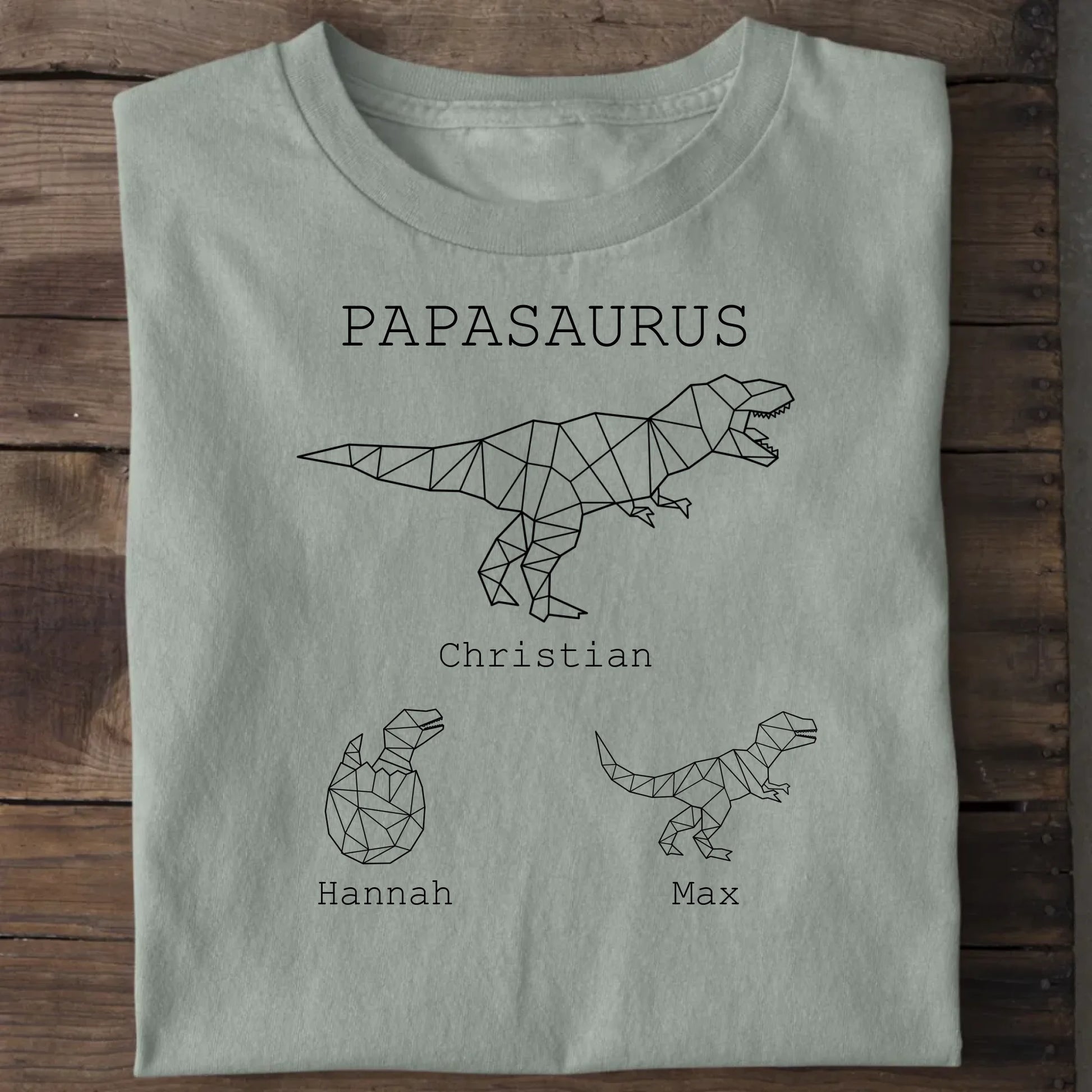 Papasaurus - Bio Herren Shirt *personalisierbar (mit Namen)* Creator T-Shirt 2.0 ST ST Aloe