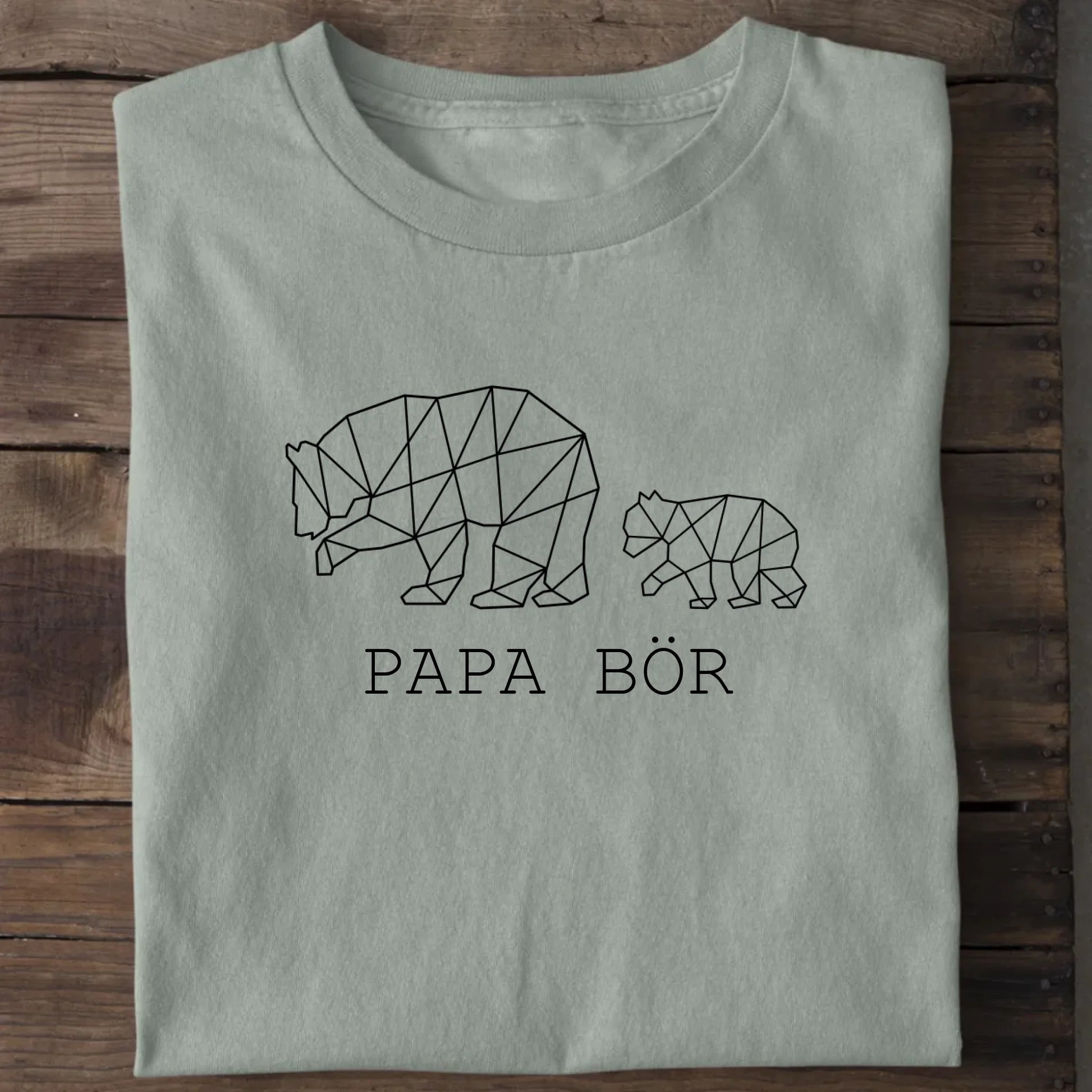 Papa Bör - Bio Herren Shirt *personalisierbar (1-4 Kinder ohne Namen)* Creator T-Shirt 2.0 ST ST Aloe