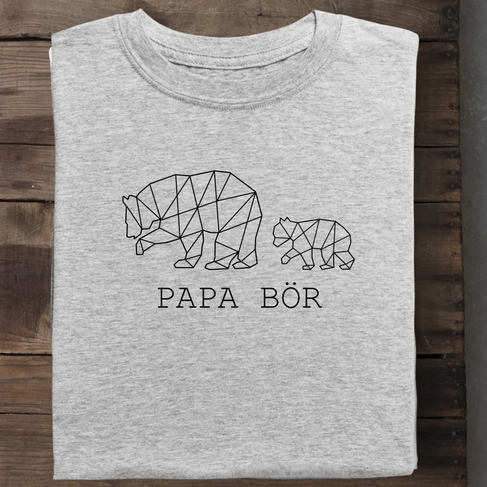 Papa Bör - Bio Herren Shirt *personalisierbar (1-4 Kinder ohne Namen)* Creator T-Shirt 2.0 ST ST Heather-Grey