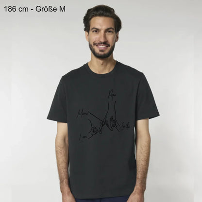 Family Hands - Bio Herren Shirt *personalisierbar*