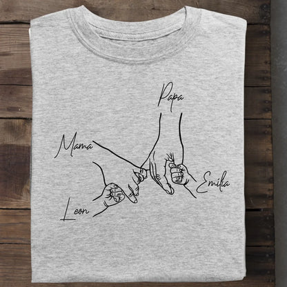 Family Hands - Bio Herren Shirt *personalisierbar* Creator T-Shirt 2.0 ST ST Heather-Grey